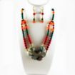 Gemstone tumble & mix color stone beads 2 line necklace