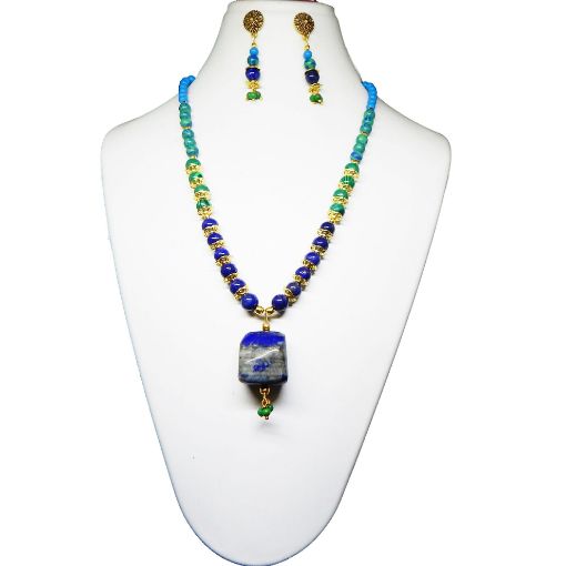 Semi Precious Stone  pendant Necklace