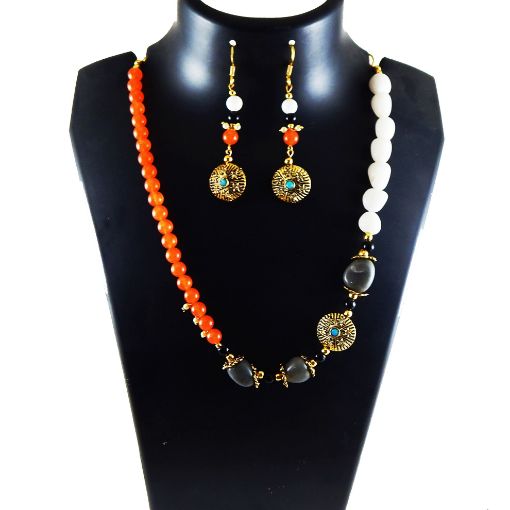 Gem tumble & Beads Necklace