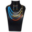 Multi color Stone & Metal Beads Necklace