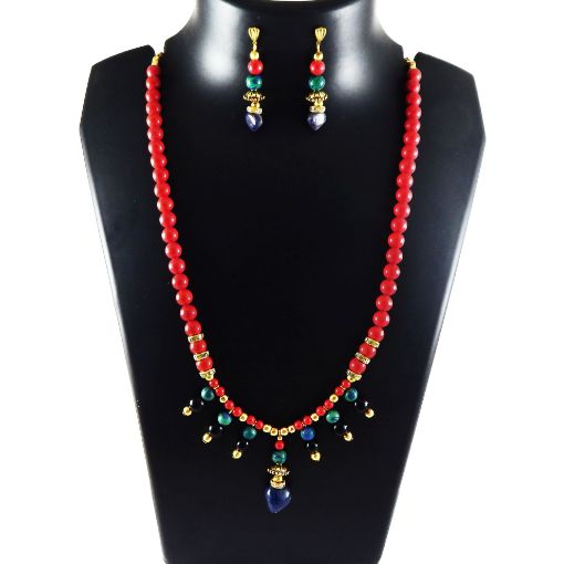 Red Coral Beads Necklace