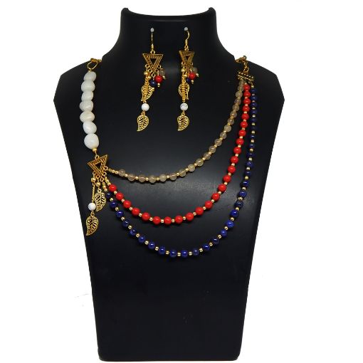 Mix color Gem stone Beads Necklace