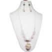 Rose Quartz Pendant, Tumble & Beads Necklace