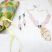 Rose Quartz Pendant, Tumble & Beads Necklace