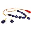 Blue Agate Tumble Stone Beads Necklace