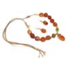 Carnelian Tumble Stone Beads Necklace