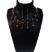 Amethyst Tumble & Beaded single line choker Necklace