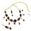 Amethyst Tumble & Beaded single line choker Necklace