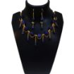 Blue Agate Tumble & Beaded single line choker Necklace