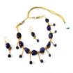 Blue Agate Tumble & Beaded single line choker Necklace