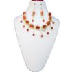 Carnelian Tumble & beaded Choker Necklace