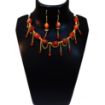 Carnelian Tumble & beaded Choker Necklace