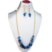 Blue Agate Stone Beads Necklace