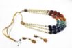 Tumble Stone Beads & Synthetic pearl Necklace