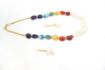 Tumble Stone Beads & White Cristal Necklace