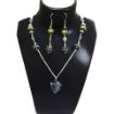 Resin Beads with feather fancy Pendant Necklace