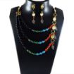 Multi color Stone & Metal Beads Necklace