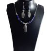 Stone Beads with silver Metal Pendant Necklace