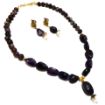 Amethyst Tumble & Beaded single line Necklace